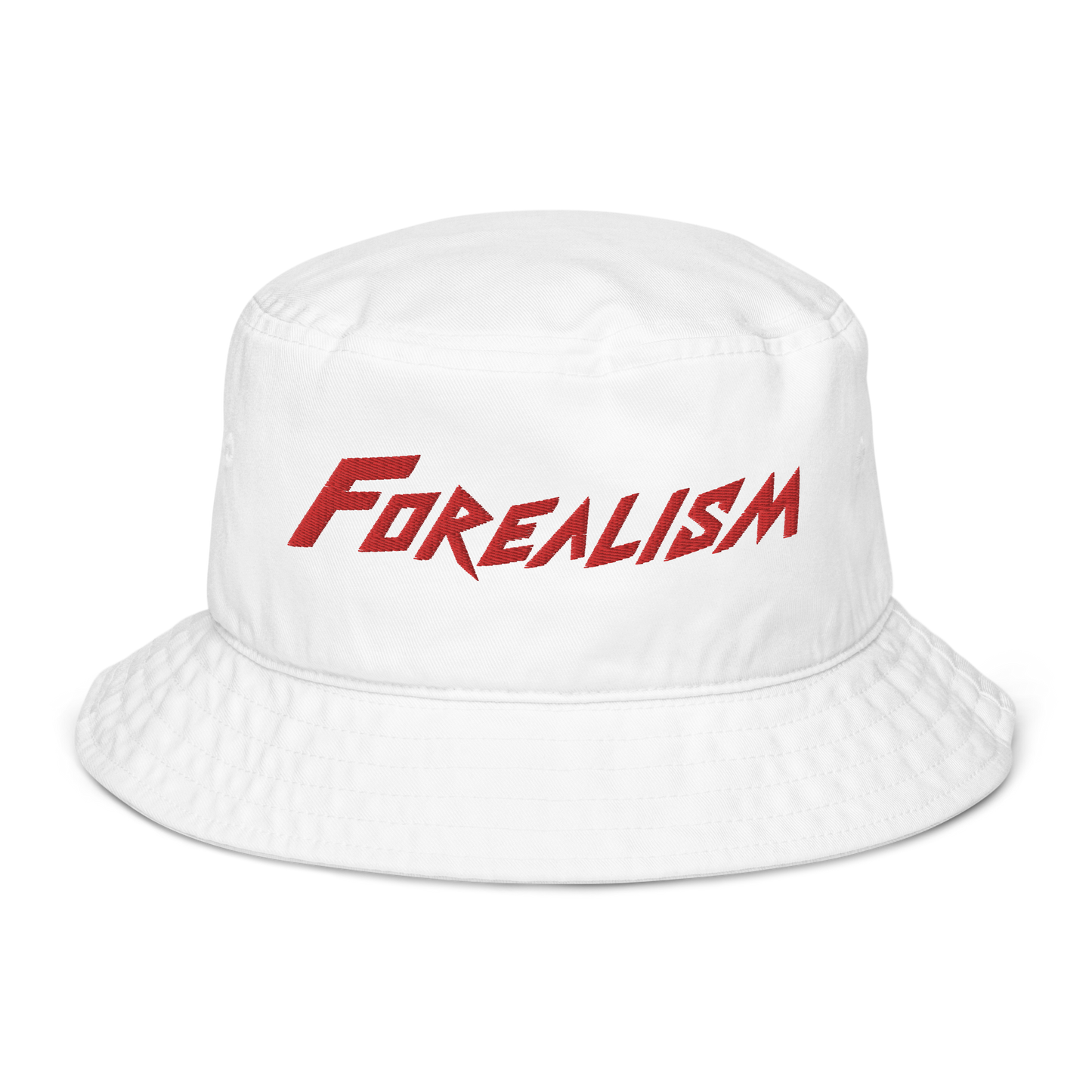 Red FOREALISM Logo Bucket Hat