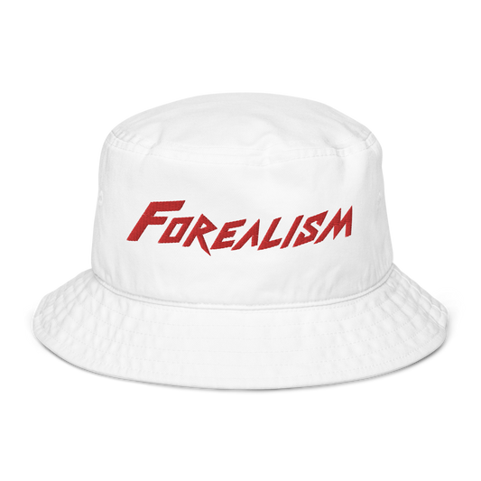 Red FOREALISM Logo Bucket Hat