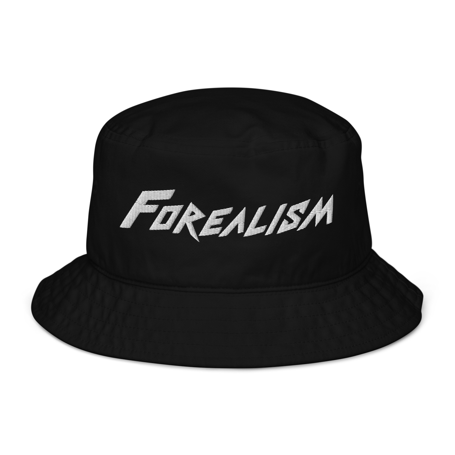 White Forealism Logo Bucket Hat