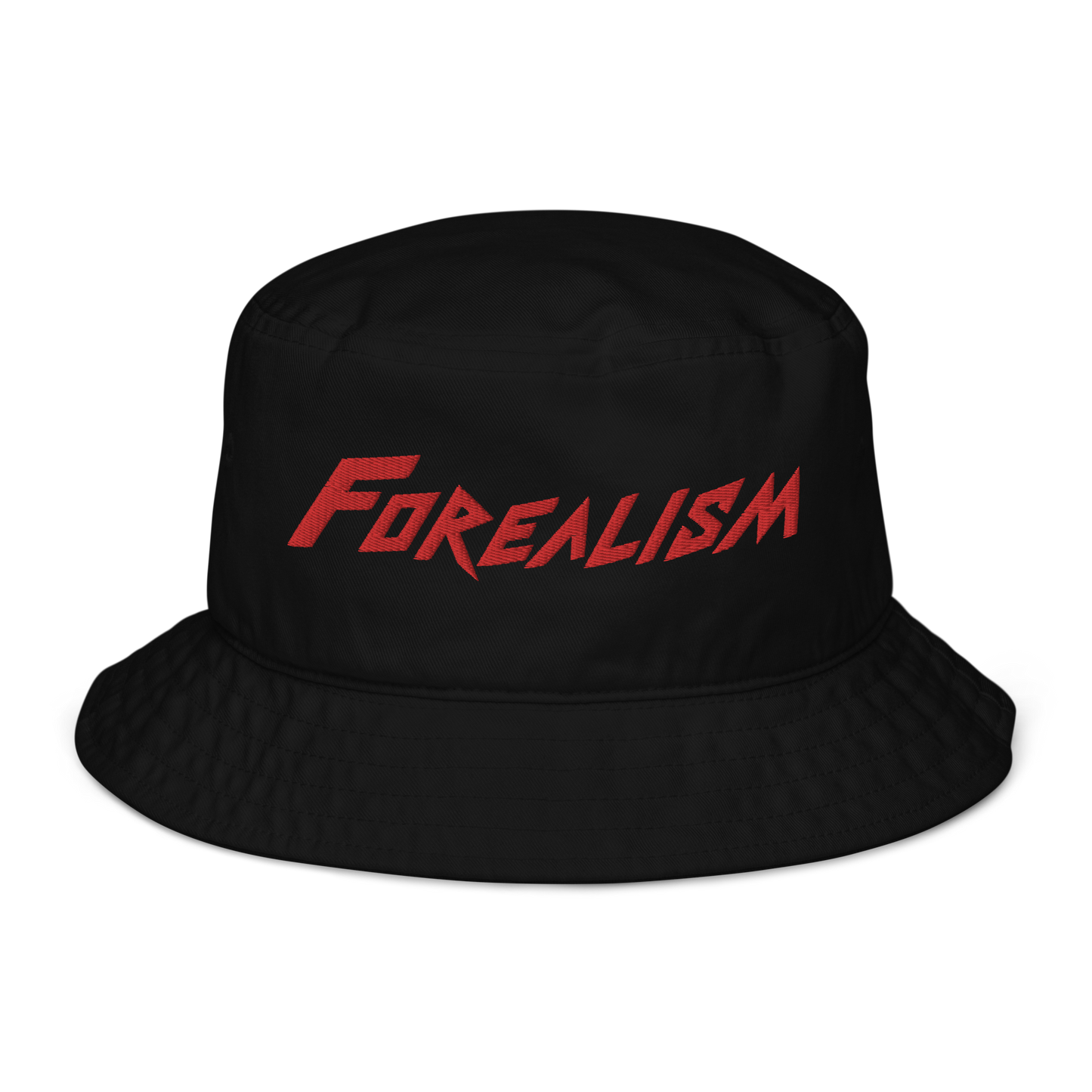 Red FOREALISM Logo Bucket Hat